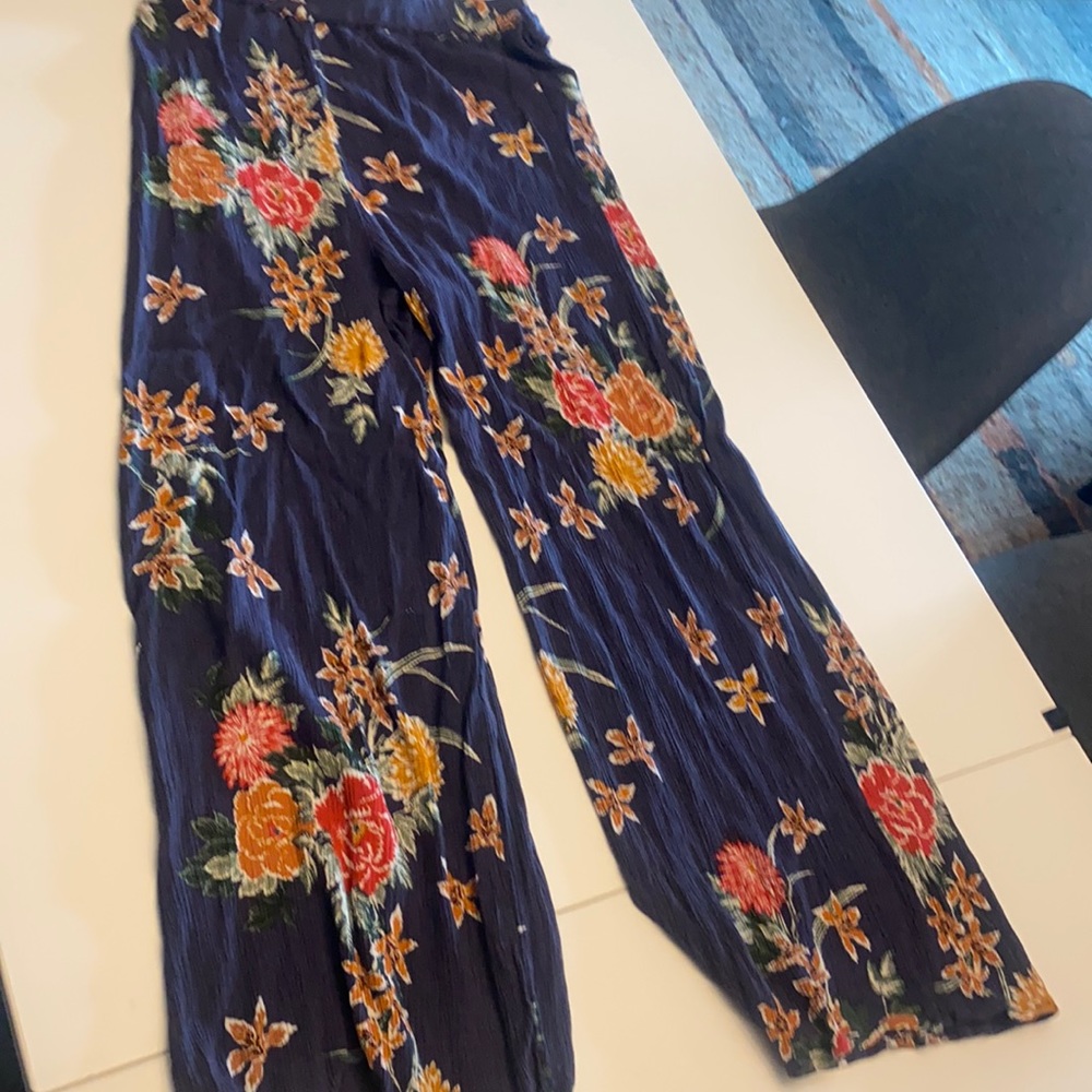 Floral high waisted pants